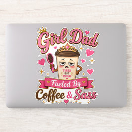 コーヒーと態度で成り立つ娘バカパパ Funny Girl Dad シール