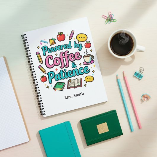 コーヒーと我慢でできている 笑いを誘う先生グッズ プランナー手帳