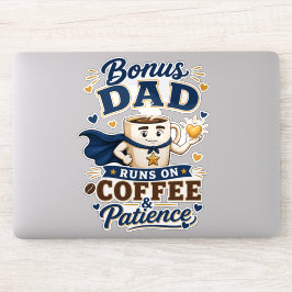 コーヒーと我慢で動くボーナ Dad 冗談 シール