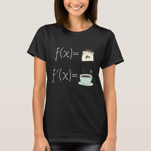 コーヒーと数学コーヒー中毒数学先生 Tシャツ (正面)