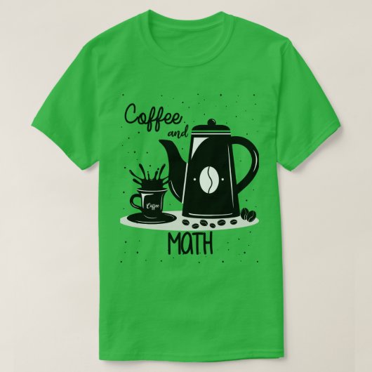 コーヒーと数学 Tシャツ (デザイン正面)