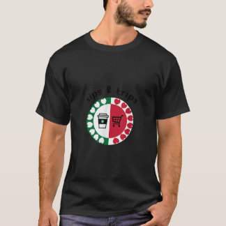 コーヒーと旅行のショッピング Tシャツ