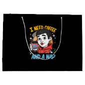 コーヒーと昼寝が欲しい ラージペーパーバッグ (裏面)