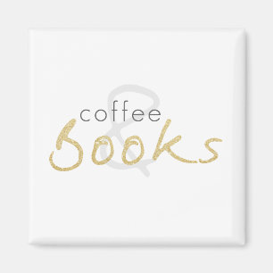 コーヒーと書籍マグネット マグネット