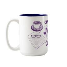 コーヒーと書籍ラブズ読のカスタムマグカップ