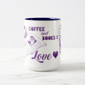コーヒーと書籍ラブズ読のカスタムマグカップ ツートーンマグカップ (中央)