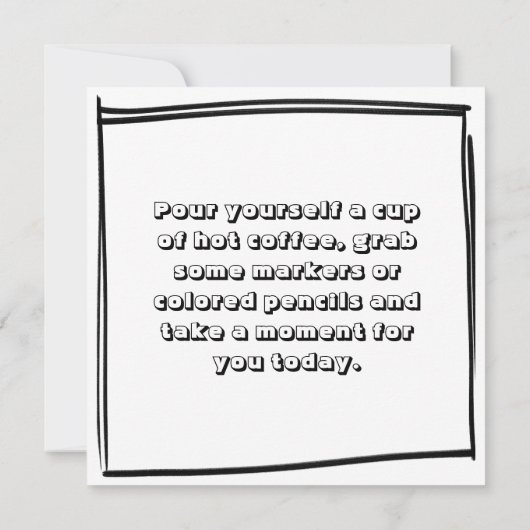 コーヒーと書籍 | 大人のカラーリングページ (裏面)