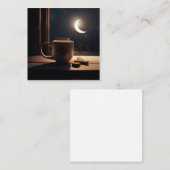 コーヒーと月で冬の静けさを見つける。 スクエア名刺 (正面/裏面)