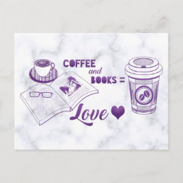コーヒーと本が可愛読い ポストカード