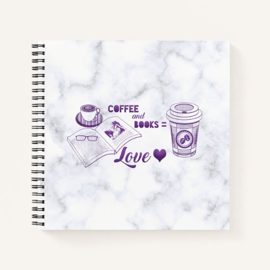 コーヒーと本が大好き読ノート ノートブック (正面)