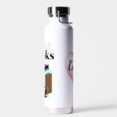 コーヒーと本が必要なヴィンテージ ウォーターボトル (左面)