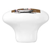 コーヒーと本が必要なヴィンテージ セラミックノブ (側面)