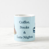 コーヒーと本と深夜 – 勉強生活マグ コーヒーマグカップ (中央)