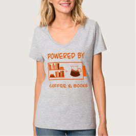 コーヒーと本に支えられて Tシャツ