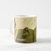 コーヒーと本の愛好家 コーヒーマグカップ (正面左)