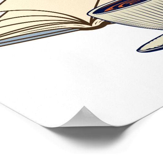 コーヒーと本は私が必要とするすべてであるタイポグラフィ引用文 ポスター (角)