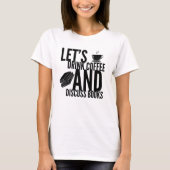 コーヒーと本を読むTシャツ Tシャツ (正面)