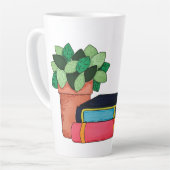 コーヒーと本 カフェラテマグ (左アングル)