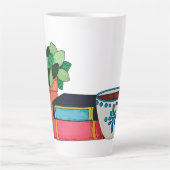 コーヒーと本 カフェラテマグ (正面)