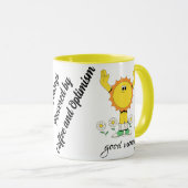 コーヒーと楽観主義に支えられた朝 マグカップ (正面右)