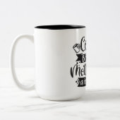 コーヒーと母性引用文マグ ツートーンマグカップ (左)