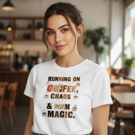 コーヒーと混乱とマジックママで走り回る トライブレンドＴシャツ