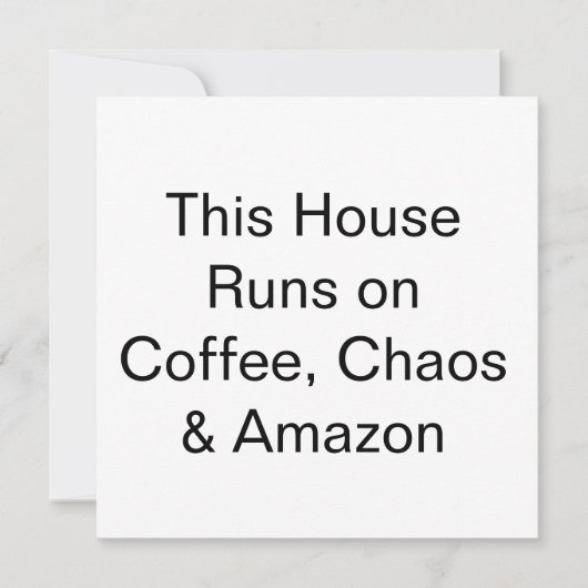 コーヒーと混乱とAmazonで動く家 招待状 (正面)