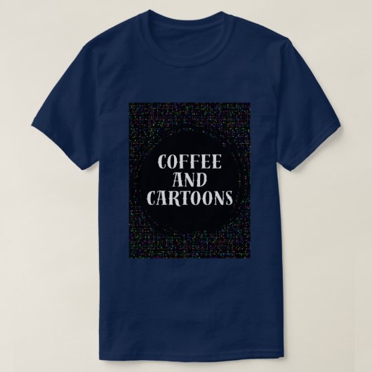 コーヒーと漫画 Tシャツ (デザイン正面)