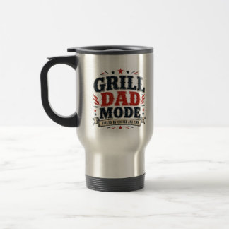 コーヒーと炎に燃えるバーベキューパパモード マグカップ