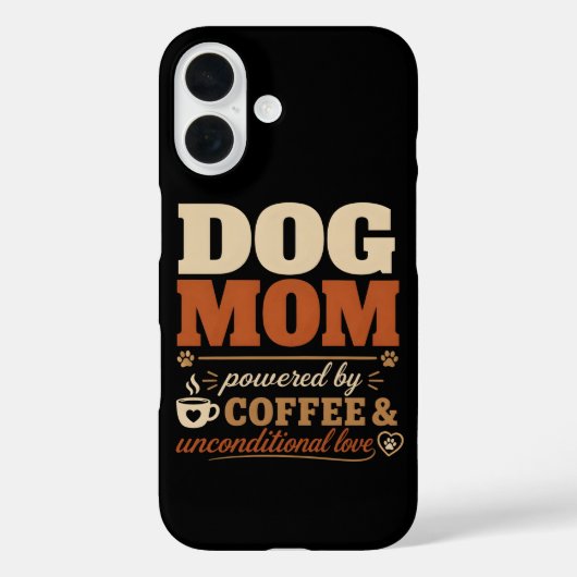 コーヒーと無条件の愛に支えられた犬の母 Case-Mate iPhoneケース (裏面)