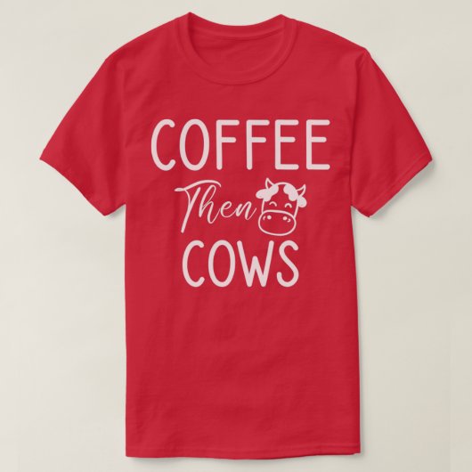 コーヒーと牛おもしろいの農家牛とコーヒーラブ Tシャツ (デザイン正面)