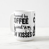 コーヒーと牛のキスがエネルギー源 コーヒーマグカップ (正面左)