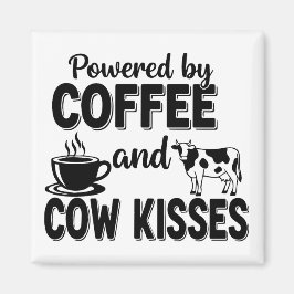 コーヒーと牛のキスがエネルギー源 マグネット
