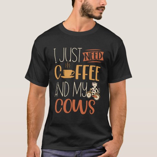 コーヒーと牛の農業 Tシャツ (正面)