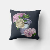 コーヒーと牡丹 クッション (裏面)