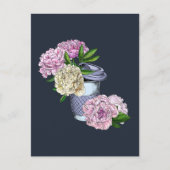 コーヒーと牡丹 ポストカード (正面)