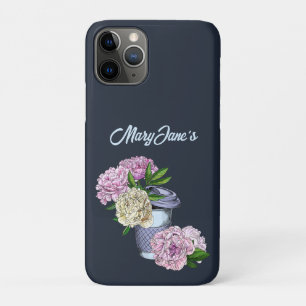 コーヒーと牡丹 iPhone 11 PROケース