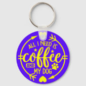 コーヒーと犬さえいればそれでいい キーホルダー (裏面)