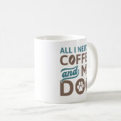 コーヒーと犬さえいればそれでいい コーヒーマグカップ (正面右)