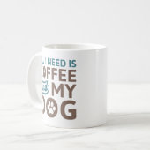 コーヒーと犬さえいればそれでいい コーヒーマグカップ (正面左)