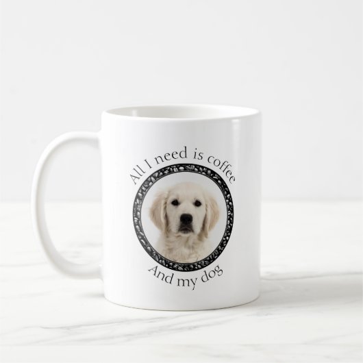 コーヒーと犬さえいれば コーヒーマグカップ (左)