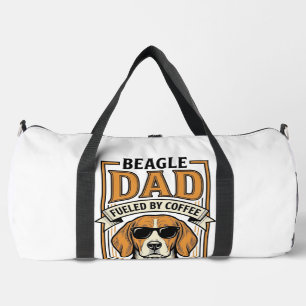 コーヒーと犬の毛でやる気を出すビーグルパパ Tシャツ_1 ダッフルバッグ