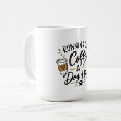 コーヒーと犬の毛で走るマグカップ コーヒーマグカップ (正面左)