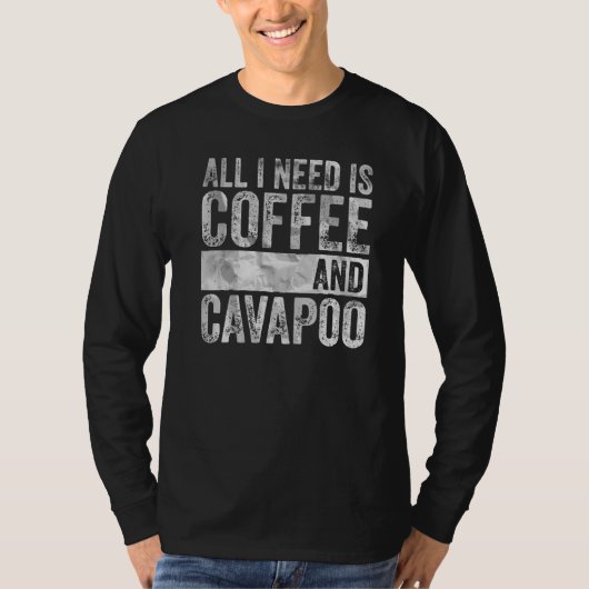 コーヒーと犬はコーヒーとカバポだけ Tシャツ (正面)