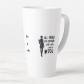コーヒーと犬好きのためのカスタマイズ可能デザイン カフェラテマグ (右アングル)