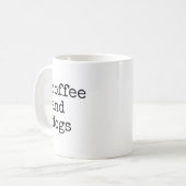 コーヒーと犬好きのための面白いデザイン コーヒーマグカップ (正面左)