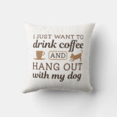 コーヒーと犬 クッション (裏面)