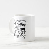 コーヒーと犬 コーヒーマグカップ (正面左)