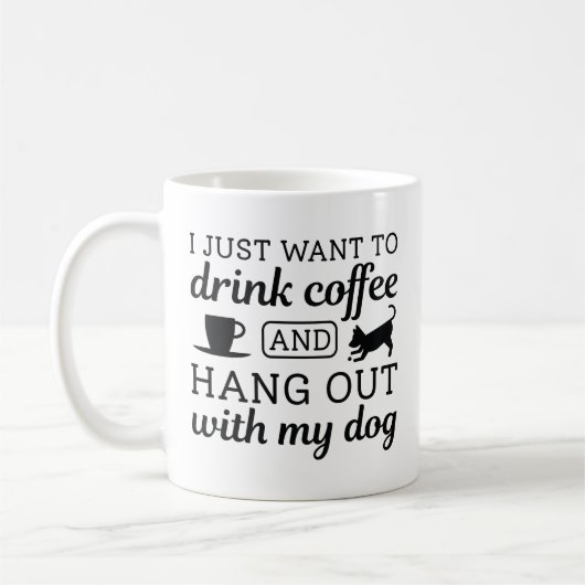 コーヒーと犬 コーヒーマグカップ (左)