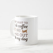 コーヒーと犬 コーヒーマグカップ (正面左)